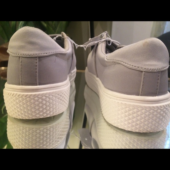 Bebe light grey satin sneakers - Picture 3 of 6